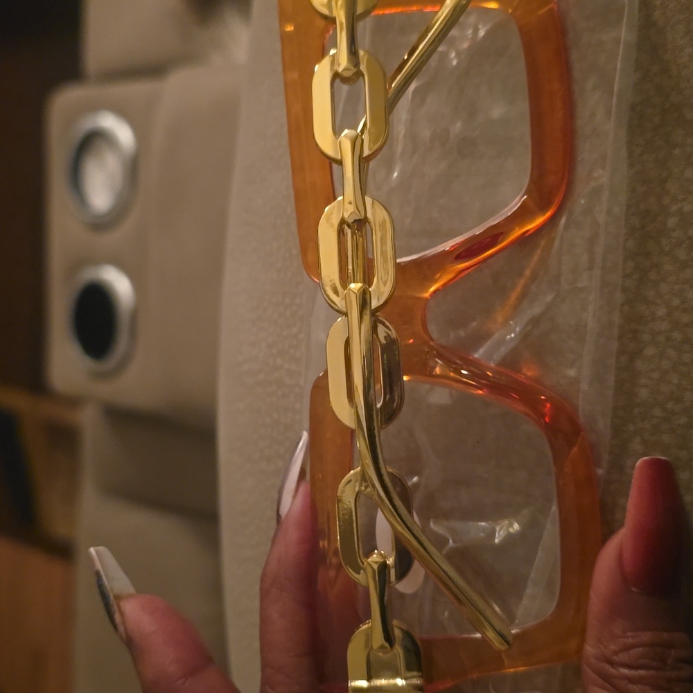 Stylish Orange Square Glasses(readers+3.50) - Picture 3 of 3